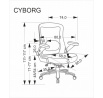 Kancelářské křeslo CYBORG, černá