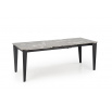 Jídelní stůl FELIX, efekt popelavého mramoru/černá