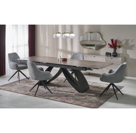 Jídelní stůl HILARIO, ořech/černá