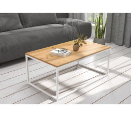 Konferenční stolek NARISA 100x60 Bílý+Artisan