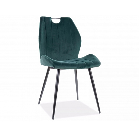 Jídelní židle ARCO VELVET, zelený Bluvel 78/černý mat Jídelní židle ARCO VELVET, zelený Bluvel 78/černý mat