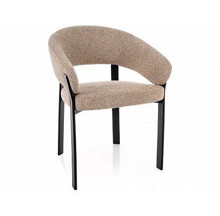 ŽIDLE NAGOJA ČERNÝ RÁM / BÉŽOVÉ ČALOUNĚNÍ. 253