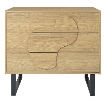 Komoda Calypso se 3 zásuvkami dub/černá