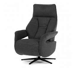 Relaxační křeslo, elektrické zabudované ovládání, šedá, látka, TV-B3973 GREY2