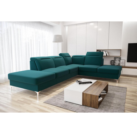 Rohová sedací souprava OSLO 295x220 - zelená , pravá