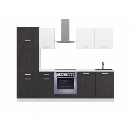 Kuchyňská linka TONI 260 cm, Matera/Bílá Kuchyňská linka TONI 260 cm, Matera/Bílá