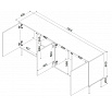 Komoda INSERTO 3D1W, kašmír / dub Wotan