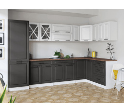 Rohová kuchyňská linka Simea bílá/grafit MAT