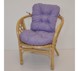 Ratanové křesílko dětské Bahama polstr fialový melír