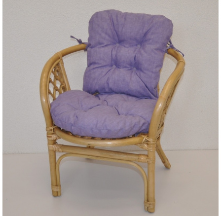 Ratanové křesílko dětské Bahama polstr fialový melír Ratanové křesílko dětské Bahama polstr fialový melír