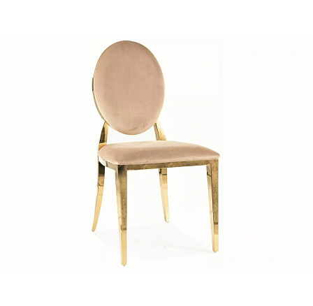 Jídelní židle KING VELVET, Béžový Bluvel 28/Zlatá Jídelní židle KING VELVET, Béžový Bluvel 28/Zlatá