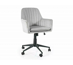 Kancelářské křeslo Q-886 VELVET, Světle šedý Bluvel 03