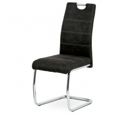 Jídelní židle, černá, látka, HC-483 BK3