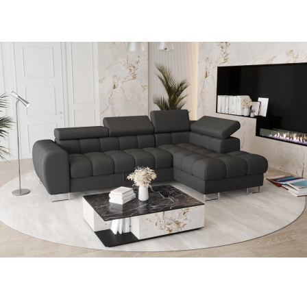 Rohová sedací souprava ASPEN MINI 260x170 cm - šedá , pravá