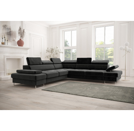 Rohová sedací souprava GALAXY MAX 280×280 - šedá , levá