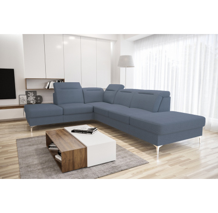 Rohová sedací souprava OSLO 220x295 s taburetem 100x55 modrá SC74 - rychlé odeslání