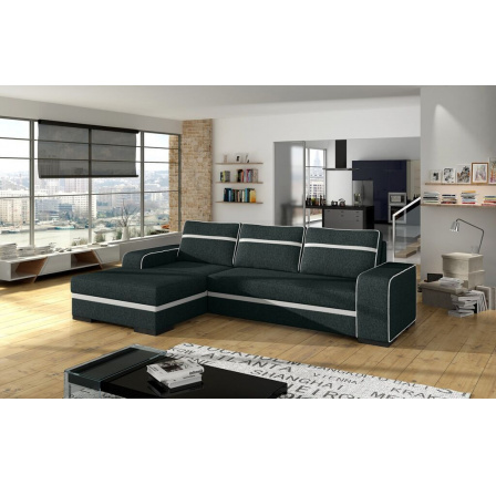 Rohová sedací souprava Funny L černá/EKO bílá Rohová sedací souprava Funny L černá/EKO bílá