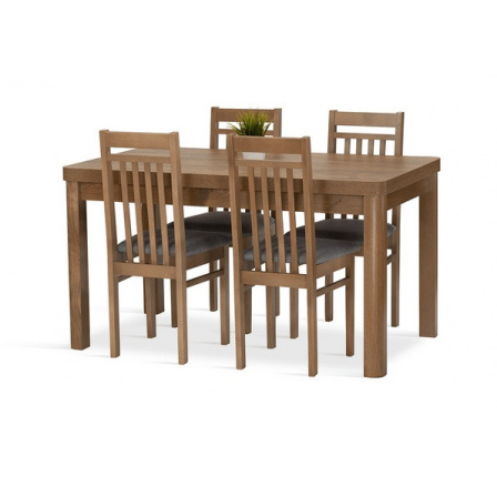 Jídelní set Meteor 4 dub lefkas/modrá Jídelní set Meteor 4 dub lefkas/modrá