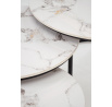 Konferenční stolek GILDA, efekt bílého mramoru / černá
