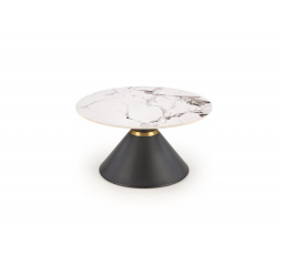 Konferenční stůl GORETTI, Bílý mramor/Černá