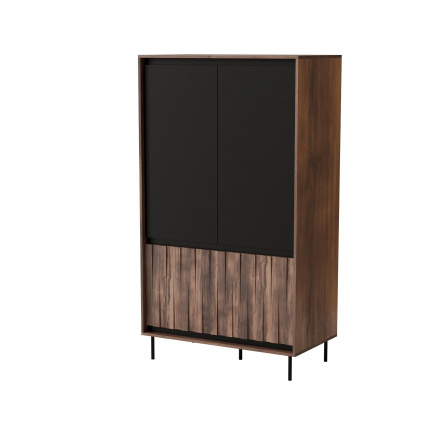 Skříň SWING S-1, Ořech/Černá