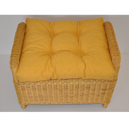 Polstr na ratanovou taburetku Ear - látka žlutý melír Polstr na ratanovou taburetku Ear - látka žlutý melír