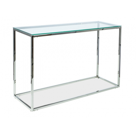 Konsola HILTON C, transparent/stříbrná Konsola HILTON C, transparent/stříbrná