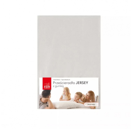 Prostěradlo JERSEY světle šedé - 100 x 200