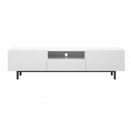 TV skříňka Scalia II 190 2K1SZ s výklenkem - bílý mat / černý rám TV skříňka Scalia II 190 2K1SZ s výklenkem - bílý mat / černý rám