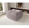 Čalouněný puf Covio, světle šedý samet Modullo 03 85x52