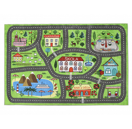 Dětský kobereček 100x150 cm autíčková dráha