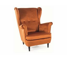 Křeslo LORD VELVET, Skořicový Bluvel 4215/Wenge