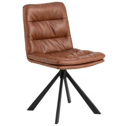 Křeslo Dean otočné retro brandy PU