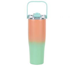 Termohrnek New York 900ml oranžovo-zelený