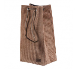 Koš prádelní - manšestr, stahovací, hnědá barva