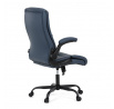 Kancelářské křeslo, houpací mechanismus, modrá ekokůže, KA-Y344 BLUE