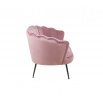 Sofa SF1-FXJG sametová růžová , nohy černé