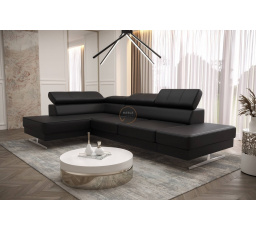 Rohová sedací souprava EMPORIO MINI 300x180 - levá, Eko Kůže černá