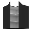 Horní skřínka SIENA - 60x60 GN-72 2F (90°), Černá mat/Černá mat