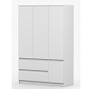 Šatní skříň SOLO - 4D2S, Bílý Mat