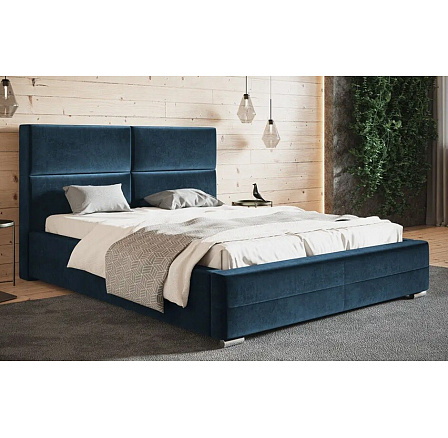 Postel B3 R 200x200, Kronos 9 , chromové nožky , kovový rošt Postel B3 R 200x200, Kronos 9 , chromové nožky , kovový rošt