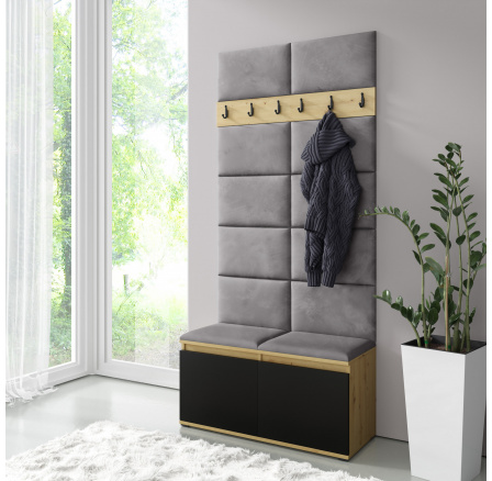 Předsíňová stěna EMI 1, Trinity 33/Artisan + černá