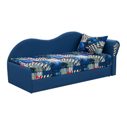 VILÍK - Pravá pohovka rozkládací ,látka modrá/Formule F13303/Lincoln 1255 (vzorA) (WENUS=1BALÍKY) (IZ) (K250-E)