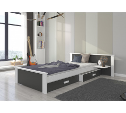 Postel ALDEX SHELF 180x80 Bílá+Uhlíková