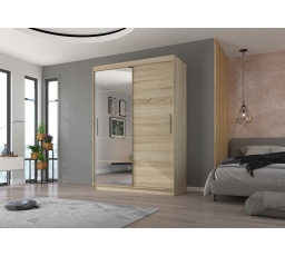 Posuvná skříň se zrcadlem ESTI 150 Sonoma+Sonoma