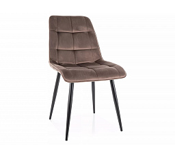 Jídelní židle CHIC VELVET, Cappuccino Bluvel 38/Černá