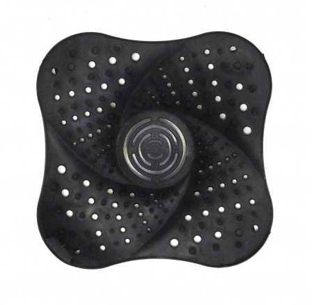 Silikonové sítko do umyvadla černé