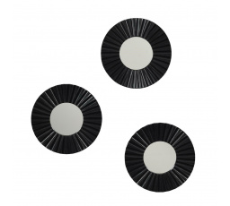 Sada 3 zrcadel Origami černé