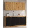 Dvířka na myčku s panelem MODENA - ZM 570x446, Dub Artisan/Černý mat+Dub Artisan