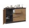 Komoda TOPA 2D3S 120,  ANTRACIT/DUB ARTISAN